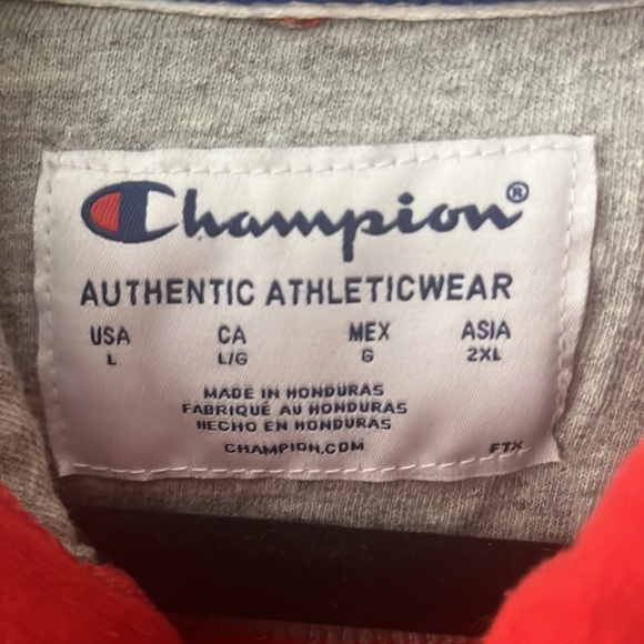 Red Champion authentic athleticwear hoodie size large - Picture 4 of 6